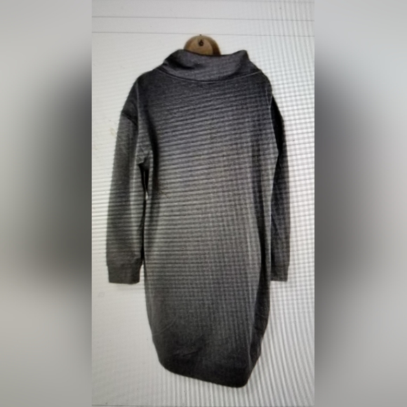 - NWT QUARTER ZIP MULTI WAY COLLAR CASUAL BEACH SWEAT SHIRT DRESS MEDIUM - Picture 5 of 10